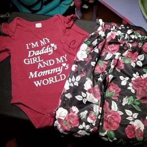Girl's 90 Outfit - 12mo